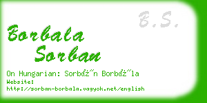 borbala sorban business card
